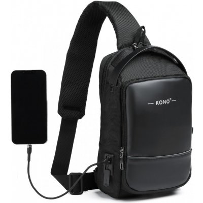 Kono Smart sling unisex crossbody batoh černo 5 l – Zbozi.Blesk.cz