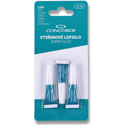 CONCORDE Vteřinové lepidlo 3 x 1 g – Zboží Mobilmania