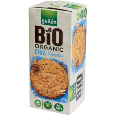 Gullón BIO Digestive sušenky s cereáliemi a chia semínky 270 g – Zbozi.Blesk.cz