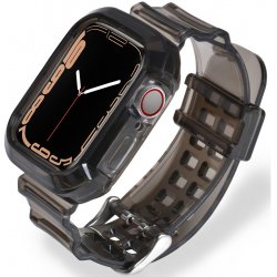 Bomba Silikonový řemínek s ochranným pouzdrem pro Apple Watch Černá, Velikost ciferníku Apple watch: 38/40/41mm TC002_BLACK-38_40M