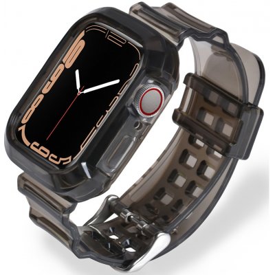 Bomba Silikonový řemínek s ochranným pouzdrem pro Apple Watch Černá, Velikost ciferníku Apple watch: 38/40/41mm TC002_BLACK-38_40M – Hledejceny.cz