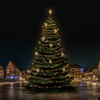 DECOLED LED světelná sada na vánoční stromy vysoké 21-23 m teplá bílá s dekory DZ141WS3 – Hledejceny.cz