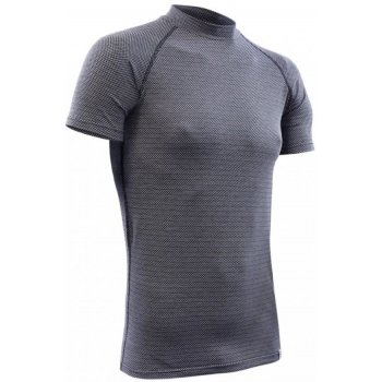 Nanosilver Termo tričko s MERINO vlnou krátký rukáv tmavě šedé