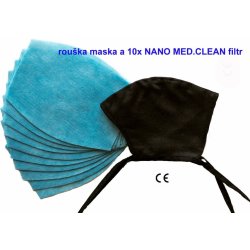 Nano Medical Nano Med.Clean rouška maska + 10 ks Nano Med.Clean filtr S/M