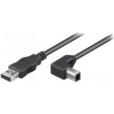 Goobay 93017 USB 2.0, USB A vidlice, USB B úhlový zástrčka; 1m, černý – Hledejceny.cz