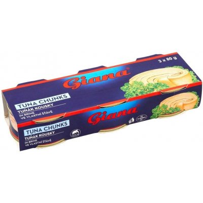 Giana Tuňák kousky ve vlastní šťávě 3 x 80 g – Zboží Dáma