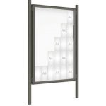 PROCITY Venkovní vitrína model 2000 30 x A4, šedá PRO, včetně sloupků | Zboží Auto