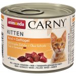 Carny Kitten drůbeží a hovězí 6 x 200 g – Hledejceny.cz