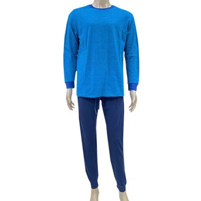 N feel MB 9865 pánský pyžamový kabátek nebesky modrý – Zboží Mobilmania