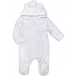 Zimní kojenecký overal z Minky Nicol Bubbles bílý – Zboží Dáma