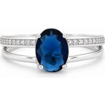 Rafity Stříbrný prsten Royal Sapphire se zirkony R0100 0805 – Hledejceny.cz