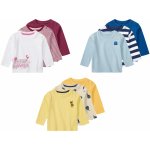 Lupilu Dětské triko s dlouhými rukávy s BIO bavlnou 3kusy pruhy modrá světle modrá – Zboží Dáma