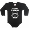 Kojenecké body Body s potiskem Star Wars Storm Pooper Černá Canvas Dětské body Bezvatriko.cz