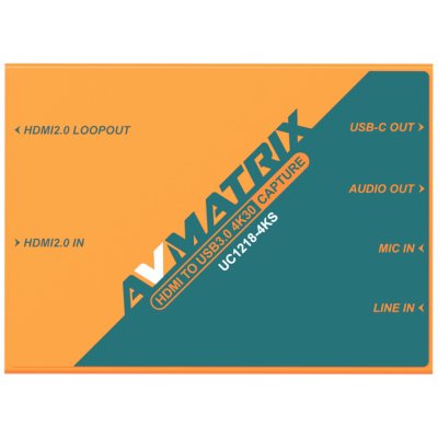 AVMatrix UC1218-4K PRO HDMI TO USB3.0 4K30 Capture Box – Zboží Živě