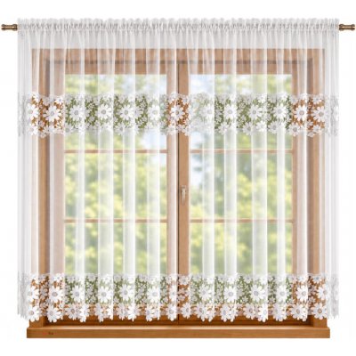 Fliying Záclona LG443-HB s šedo-bílou krajkou 400x160 cm – Hledejceny.cz