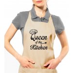 Kariban HobbyTriko Zástěra pro ženy Qeen of the Kitchen Béžová – Hledejceny.cz