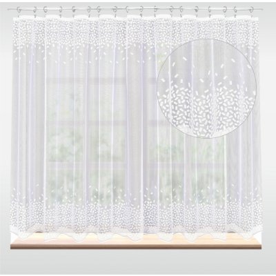 Záclona markizeta Tatiana metráž bílá cena od - šití a úprava záclony za 1metr 607524 – Zboží Mobilmania