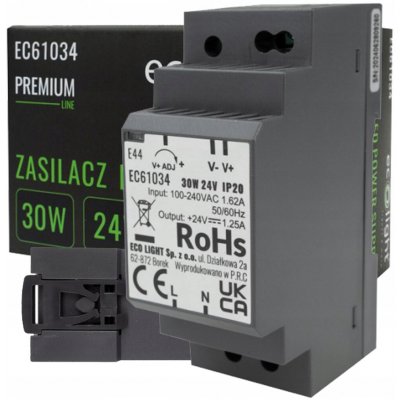Eco Light Napájení na DIN lištu EC61034 – Zboží Mobilmania