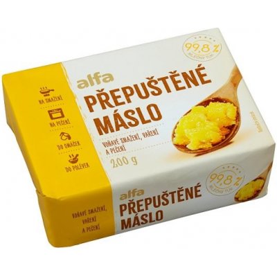 Alfa přepuštěné Máslo 200 g – Zboží Dáma