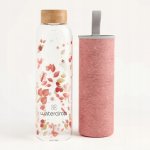 Waterdrop Edition skleněná láhev na vodu 600 ml + obal na láhev – Zboží Dáma