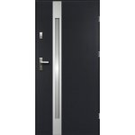 O.K. Doors Ocelové vchodové dveře TEMIDAS, P55, antracitové/inox, 90 P – Zbozi.Blesk.cz