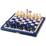 Magnetické dřevěné šachy mini modré – Zboží Živě