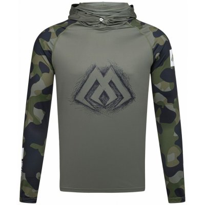 Mikado mikina s kapucí a nákrčníkem s UPF filtrem Green Camo – Zboží Mobilmania