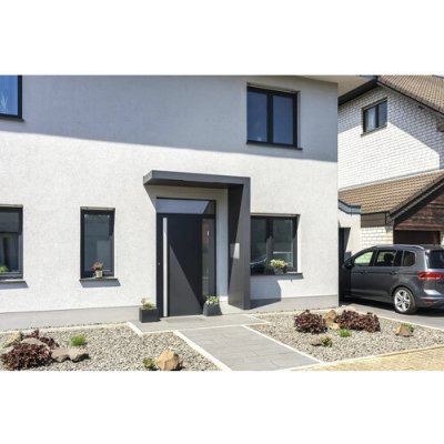 Gutta BS Plus 160 antracit 160x90 cm pravý bok s poštovní schránkou a nerezovým odtokem – Hledejceny.cz