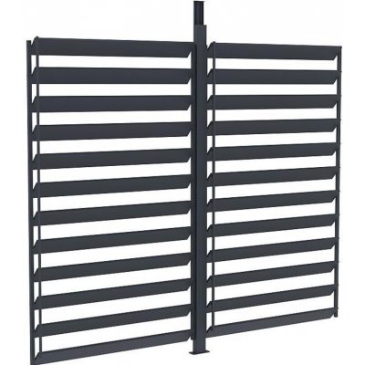 boční lamelová zástěna 4,0 m k bioklimatické pergole LANITPLAST BASIC LG4295 – Sleviste.cz