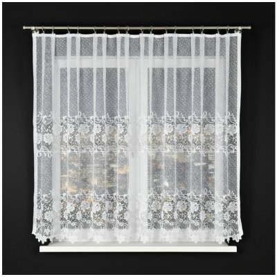 Dekorační krátká záclona na žabky DEMETRIA LINE 160 bílá 300x160 cm MyBestHome – Zboží Mobilmania