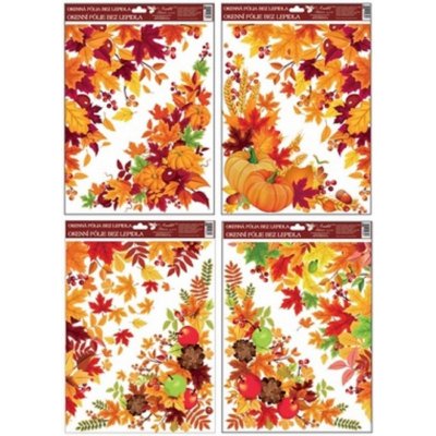 Anděl Přerov Okenní fólie rohová podzimní listí, různé motivy
