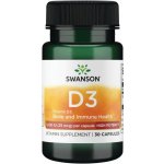 Swanson Vitamín D3 1000 iu Cholekalciferol 30 kapslí – Hledejceny.cz