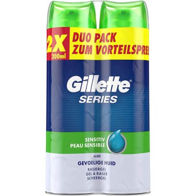 Gillette Series Sensitive gel na holení 2 x 200 ml – Zbozi.Blesk.cz