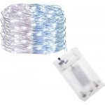 SPRINGOS LED řetěz Nano Duo 10m 100LED 3xAA bílá modrá – Hledejceny.cz