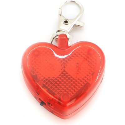 PAWISE Blikačka na obojek postroj vodítko srdíčko červené M – Zboží Dáma