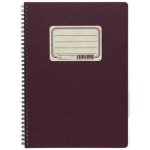 Bobo blok Retro kroužkový blok A5 linkovaný bordeaux 50 listov – Zboží Živě