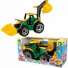 Auta, bagry, technika Lena Traktor se lžící a bagrem plast zeleno-žlutý 65 cm