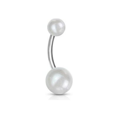 Šperky4U piercing do pupíku perličky BA01093-W – Zboží Mobilmania