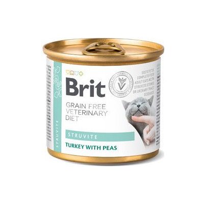 Brit Veterinary Diets Cat GF Struvite Turkey with Peas 12 x 0,2 kg – Zboží Mobilmania