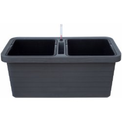 PLASTIA Truhlík BERBERIS DUO antracit 78x39x35 cm samozavlažovací