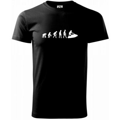Evoluce vodní skútr Klasické pánské triko černá – Zboží Mobilmania