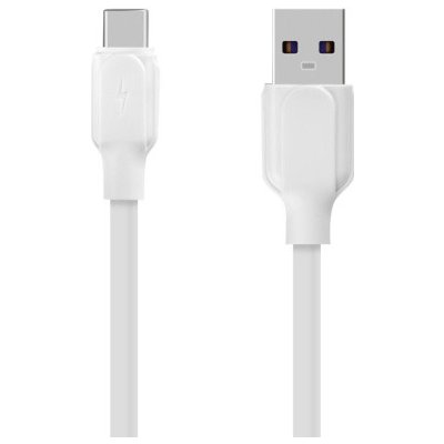 Obal:Me AC12WH Simple USB-A/USB-C, 1m, bílý – Zboží Mobilmania