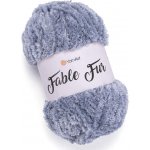 Pletací příze YarnArt FABLE FUR 972 šedá, efektní, 100g/100m