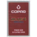 Karty do gry Copag 100% Plastic Poker size Jumbo Index czerwone – Zboží Dáma