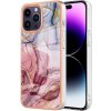 Pouzdro a kryt na mobilní telefon Apple PROTEMIO 87261 IMD MARBLE Ochranný pro Apple iPhone 16 Pro Max ROSE RED