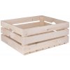 Úložný box ČistéDřevo Dřevěná bedýnka 50 x 39 x 20 cm (vhodná na ovoce)