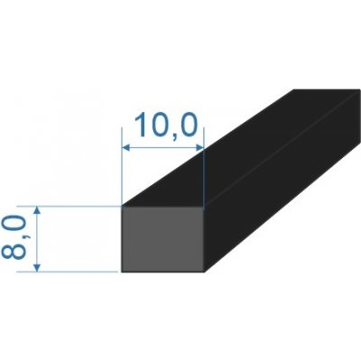 0596081 Pryžový profil 8x10mm, NBR 60°Sh obdélníkový – Zboží Dáma