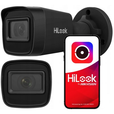 Hikvision HiLook Vnitřní a venkovní IP kamera IPC-B141H-C BLACK – Sleviste.cz