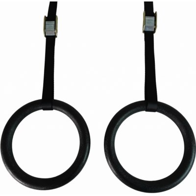 Acra Gymnastické kruhy plastové černé – Zbozi.Blesk.cz