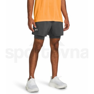 Under Armour kraťasy UA Launch 5'' 2-IN-1 Shorts Man Gray – Zboží Mobilmania